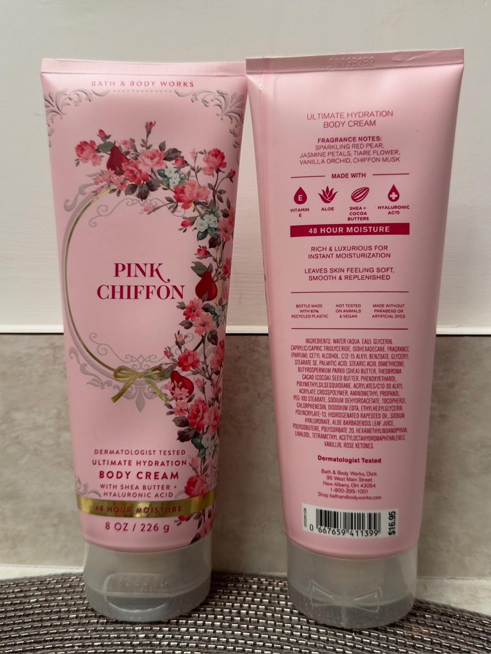 NWT Bath & Body Works Pink Chiffon Body Cream Set BBW - Picture 2 of 2